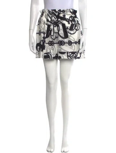Pre-owned Hermes Silk Mini Shorts In White