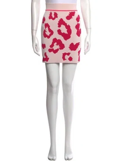 Pre-owned Hermes Silk Mini Skirt In Red