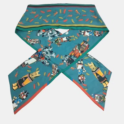 Pre-owned Hermes Silk Multicolor Maxi Twilly Scarf