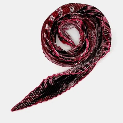 Pre-owned Hermes Silk Multicolor Pleated Scarf