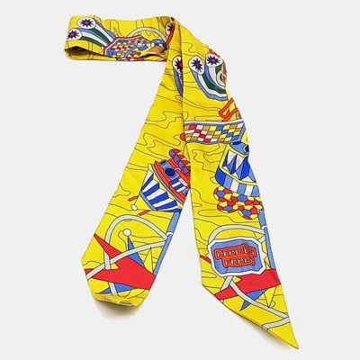 Pre-owned Hermes Silk Multicolor Twilly Scarf