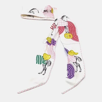 Pre-owned Hermes Silk Multicolor Twilly Scarf