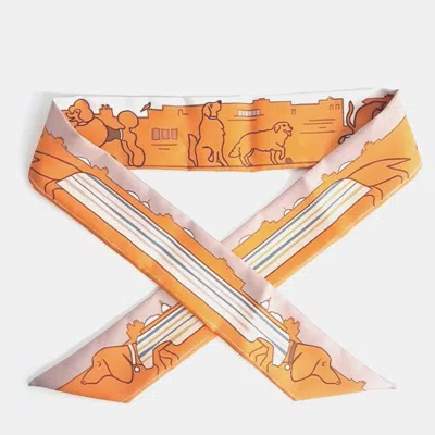 Pre-owned Hermes Hermès Silk Multicolor Twilly Scarf