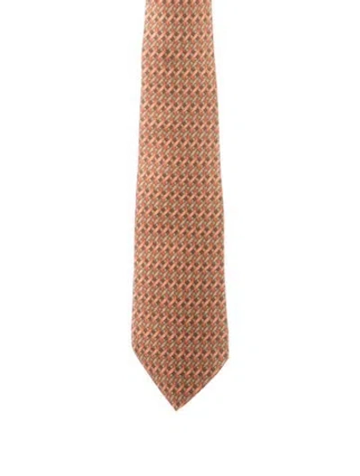 Pre-owned Hermes Hermès Silk Neck Tie In Multi