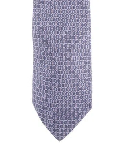 Pre-owned Hermes Silk Neck Tie In Multi