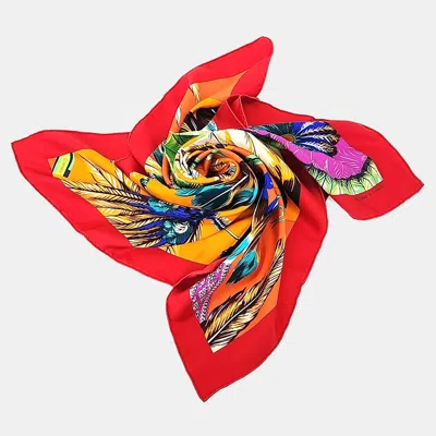 Pre-owned Hermes Silk Orange Scarf