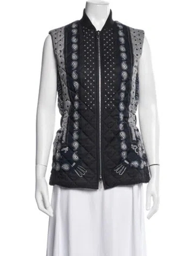 Pre-owned Hermes Silk Paisley Print Vest In Multicolor