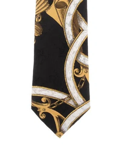 Pre-owned Hermes Silk Pattern Print Tie In Multi