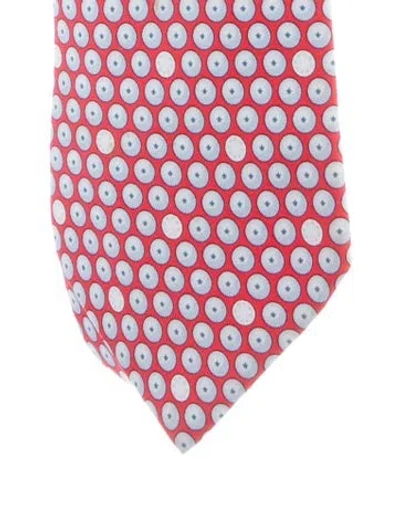 Pre-owned Hermes Silk Pattern Print Tie In Multi