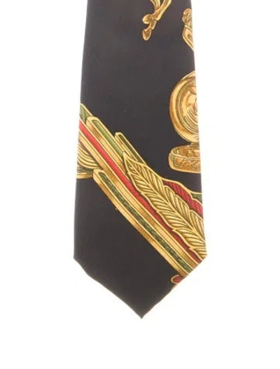 Pre-owned Hermes Silk Pattern Tie In Multi