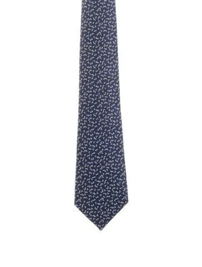 Pre-owned Hermes Silk Pattern Tie In Multi