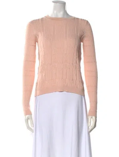 Pre-owned Hermes Silk Patterned Sweater In Pink