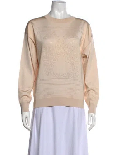 Pre-owned Hermes Silk Patterned Sweatshirt In Neutral
