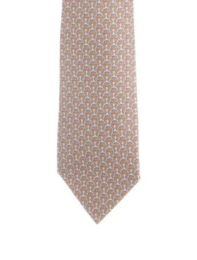 Pre-owned Hermes Silk Patterned Tie