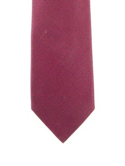 Pre-owned Hermes Silk Patterned Tie In Multi