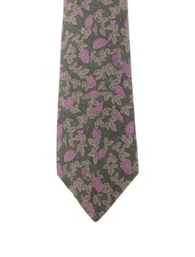 Pre-owned Hermes Silk Patterned Tie In Multi