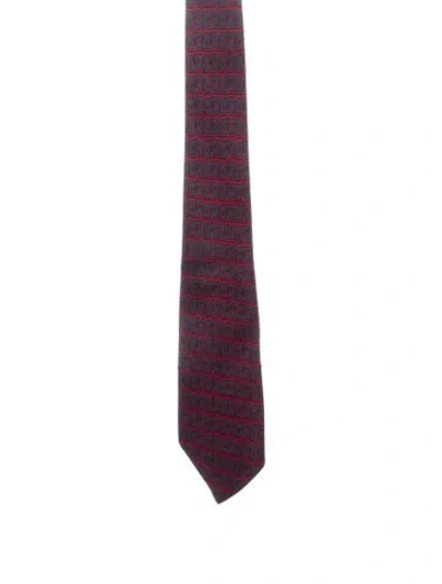 Pre-owned Hermes Silk Patterned Tie In Multi