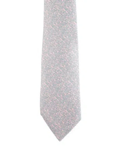 Pre-owned Hermes Silk Patterned Tie In Multi