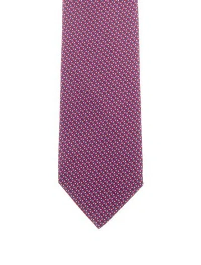 Pre-owned Hermes Silk Patterned Tie In Multi