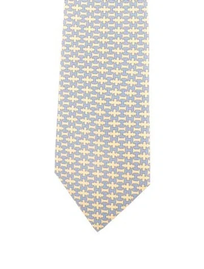 Pre-owned Hermes Silk Patterned  Tie In Multi