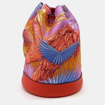 Pre-owned Hermes Silk Pouch Bag In Multicolor
