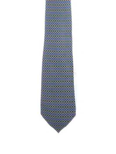 Pre-owned Hermes Hermès Silk Roaster Belt Neck Tie In Multi