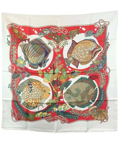Pre-owned Hermes Hermès Silk Scarf Carre 90 (authentic Pre-loved)