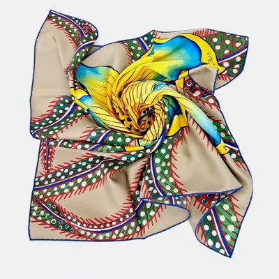 Pre-owned Hermes Hermès Silk Scarf In Multi