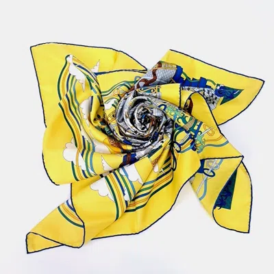 Pre-owned Hermes Hermès Silk Scarf In Multi