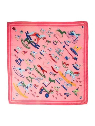Pre-owned Hermes Silk Scarf In Pink