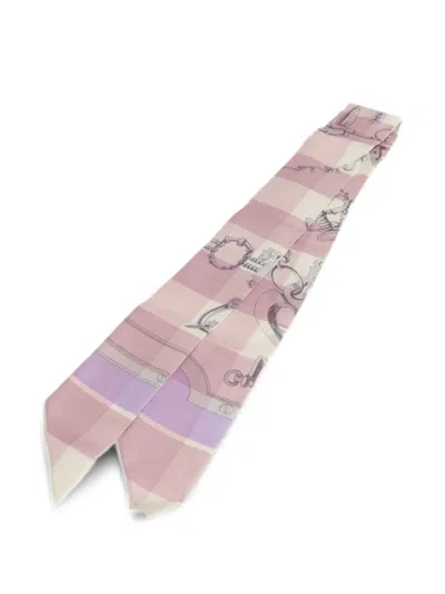 Pre-owned Hermes Silk Scarf In Pink