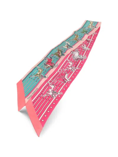 Pre-owned Hermes Silk Scarf In Pink