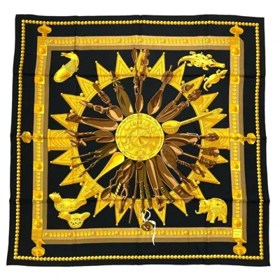 Pre-owned Hermes Silk Scarf () In Black