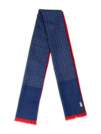 Pre-owned Hermes Silk Scarf In Red
