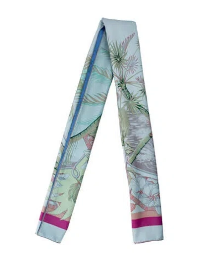Pre-owned Hermes Silk Scarf W/ Tags In Blue