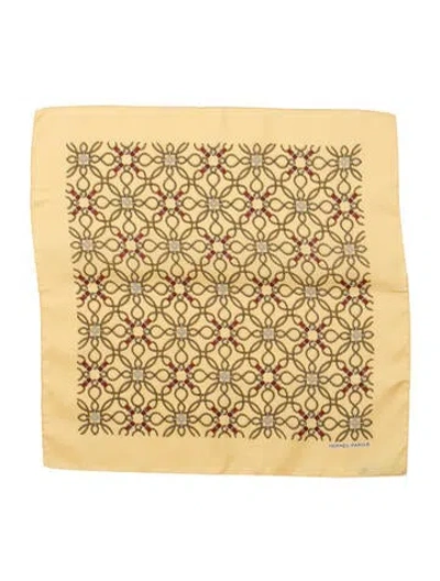 Pre-owned Hermes Silk Scarf In Yellow