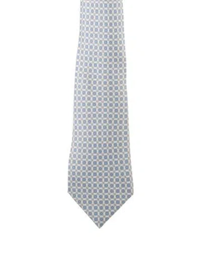 Pre-owned Hermes Silk Suit Tie In Blue