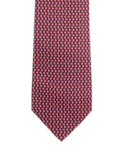 Pre-owned Hermes Silk Suit Tie In Red