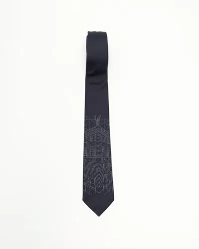 Pre-owned Hermes Hermès Silk Tie In Blue