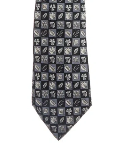 Pre-owned Hermes Silk Tie In Blue