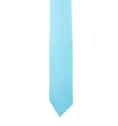 Pre-owned Hermes Silk Tie In Blue