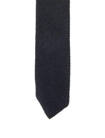 Pre-owned Hermes Silk Tie In Gray