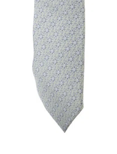 Pre-owned Hermes Silk Tie In Multi