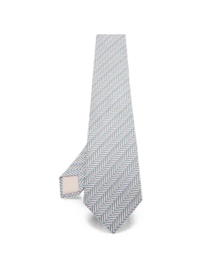 Pre-owned Hermes Silk Tie In Neutral