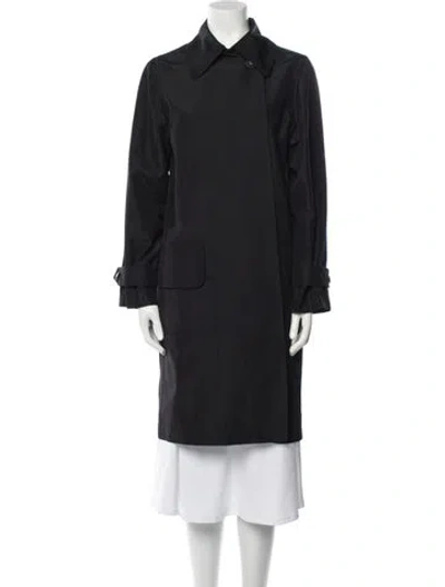 Pre-owned Hermes Silk Trench Coat In Black
