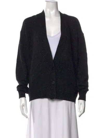 Pre-owned Hermes Silk Tweed Pattern Sweater In Black
