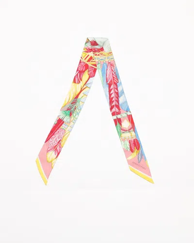 Pre-owned Hermes Hermès Silk Twilly In Multi