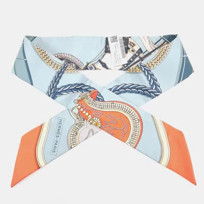 Pre-owned Hermes Silk Twilly In Multi
