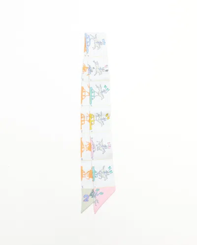 Pre-owned Hermes Hermès Silk Twilly In Multi