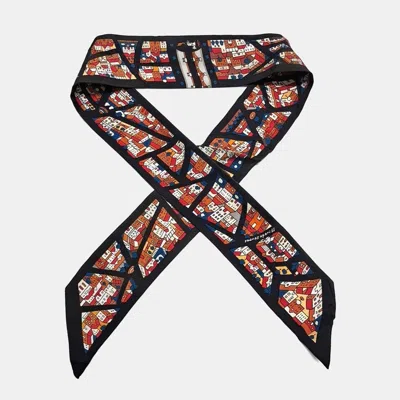 Pre-owned Hermes Silk Twilly Scarf In Multi